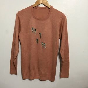 Vintage Sweater Cyclists Embroidered